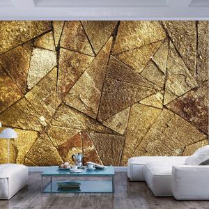 Fototapet - Pavement Tiles (Golden) - 150x105