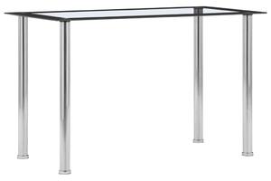 Matbord svart och transparent 120x60x75 cm härdat glas