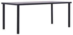 Matbord svart och betonggrå 200x100x75 cm MDF
