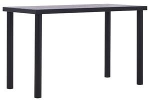 Matbord svart och betonggrå 120x60x75 cm MDF