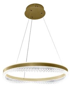 LED ljuskrona med textilsladd LED/52W/230V diameter 60 cm guld