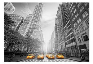 Fototapet - New York - yellow taxis - 100x70