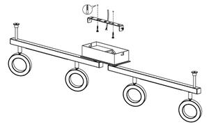 Eglo 96182 - Spotlight BilDILLIO 1 4xLED/3,2W + 2xLED/3,3/230V