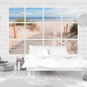 Fototapet - Window & beach - 150x105