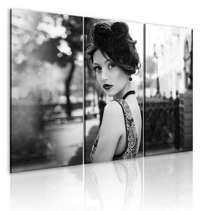 Canvas Tavla - An elegant woman, retro style - 60x40