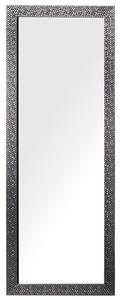 Väggmonterad Hängande Spegel Silver 50 x 130 cm Rektangulär Modern Vintage Beliani