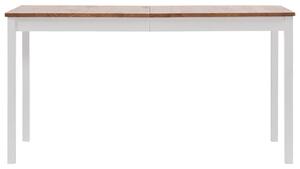 Matbord vit och brun 140x70x73 cm furu