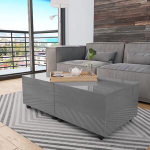 Soffbord grå högglans 120x60x35 cm