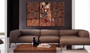 Canvas Tavla - Klimt inspiration - The Color of Love - 120x80