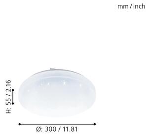 Eglo 98294 - LED Dimbar Badrumsbelysning FRANIA-A LED/12W/230V IP44 + Fjärrkontroll