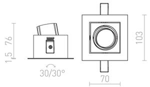 RED - Design Rendl - R12856 - LED infälld belysning BONDY LED/7W/230V