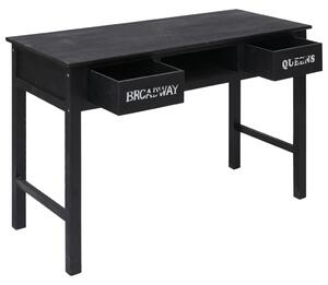 Avlastningsbord svart 110x45x76 cm trä