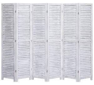 Rumsavdelare 6 paneler grå 210x165 cm trä