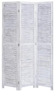 Rumsavdelare 3 paneler grå 105x165 cm trä