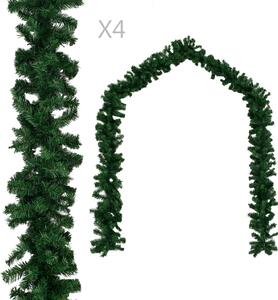 Julgirlanger 4 st grön 270 cm PVC