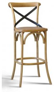 2 st Gaston barstol med kryss i ryggen och rotting sits + Fläckborttagare för möbler