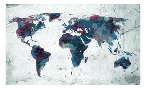 Fototapet - World map on the wall