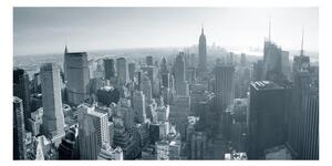 Fototapet XXL - New Yorks skyline i svart och vitt - 550x270
