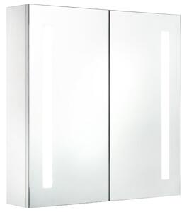 Badrumsskåp med spegel LED 60x14x62 cm