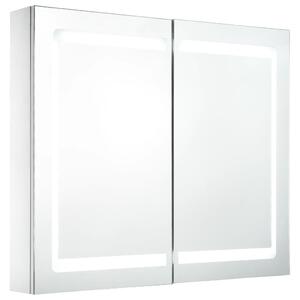 Badrumsskåp med spegel LED 80x12,2x68 cm