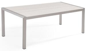 Trädgårdsbord för 6 Personer med Aluminiumram 180 x 90 cm i Modern Stil Beliani