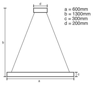 LED ljusreglerad ljuskrona på textilsladd LED/130W/230V 3000-6500K guld + fjärrkontroll