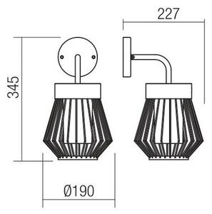 Redo 9843 - Vägglampa för utomhusbruk TITTI 1xE27/42W/230V IP44 antracit