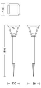 Philips - LED solcellslampa VAPORA LED/1,5W/3,7V IP44