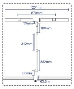 LED Ljusreglerad flexible bordslampa LED/36W/230V 3000-6500K CRI 92 svart