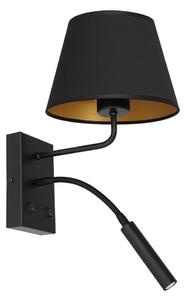 Vägglampa ARDEN 1xE27/60W/230V + 1xG9/8W svart/guld