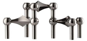 STOFF - Nagel Candle Holder - Ljusstake - Sort Krom (Sæt á 3 stk.) - H6,9 cm Ø10,2 cm