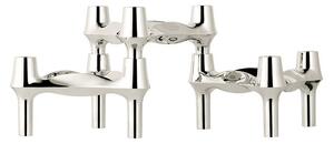 STOFF - BMF Lysestage - Ljusstake - Chrome 3-pack - H6,5 x Ø11,7 cm