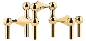 STOFF - Nagel Candle Holder - Ljusstake - Brass (set of 3 pcs.) - H6,9 cm Ø10,2 cm