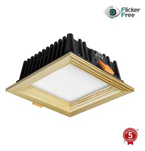 APLED -LED-lampa SQUARE WOODLINE LED/6W/230V 4000K 12x12 cm tall massivt trä