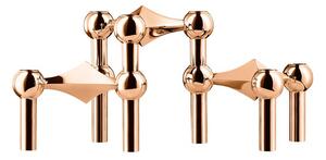 STOFF - Nagel Candle Holder - Ljusstake - Rosa Guld (Sæt á 3 stk.) - H6,9 cm Ø10,2 cm