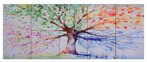 Canvastavla regnträd flerfärgad 200x80 cm