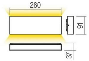 Redo 90389 - LED vägglampa för utomhusbruk KAMAL LED/15W/230V 3000K IP54 brun