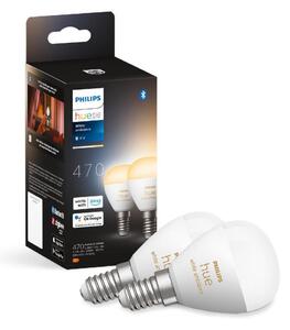 KIT 2x LED Ljusreglerad glödlampa Philips Hue WHITE AMBIANCE P45 E14/5,1W/230V