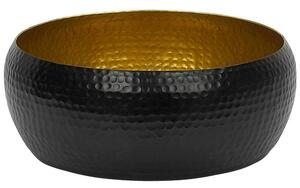 Dekorativ skål Svart och Guld Metall rund Honeycomb mönster accent Heminredning Tillbehör Glam Design Beliani