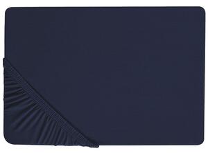 Påslakan 90 x 200 cm mörkblå HOFUF Beliani