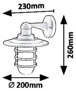 Rabalux 7677 - Utomhus Väggbelysning DARRINGTON 1xE27/20W/230V IP44