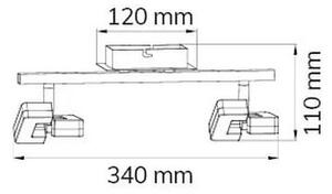 Wofi 7026.02.64.5000 - LED spotlight ZARA 2xLED/5,2W/230V