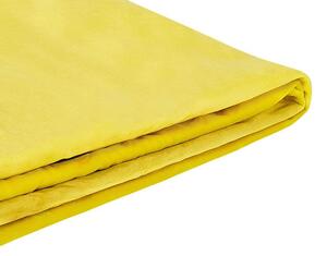 Överdrag till säng 160 x 200 cm gul FITOU Beliani