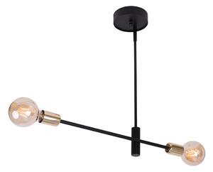 Takkrona on a pole ONYX 2xE27/60W/230V svart /gold