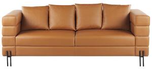 3-sits soffa Konstläder Brun GRANA Beliani