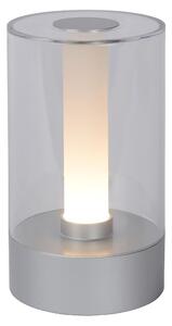 Lucide 26501/03/12 - LED Justerbar ljusstyrka bordslampa TRIBUN LED/3W/1800mAh silver