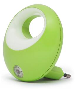 LED nattlampa med sensor för ett väggkontakt LED/1W/230V grön