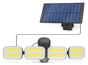 LED Solární reflektor med sensor 4xLED/2,5W/6V IP65 + fjärrkontroll