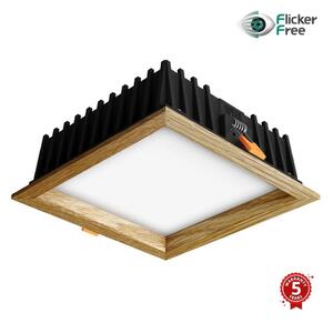 APLED - LED-lampa SQUARE WOODLINE LED/12W/230V 3000K 17x17 cm ek massivt trä