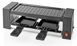 Nedis FCRA210FBK2 - Raclette grill med tillbehör 400W/230V